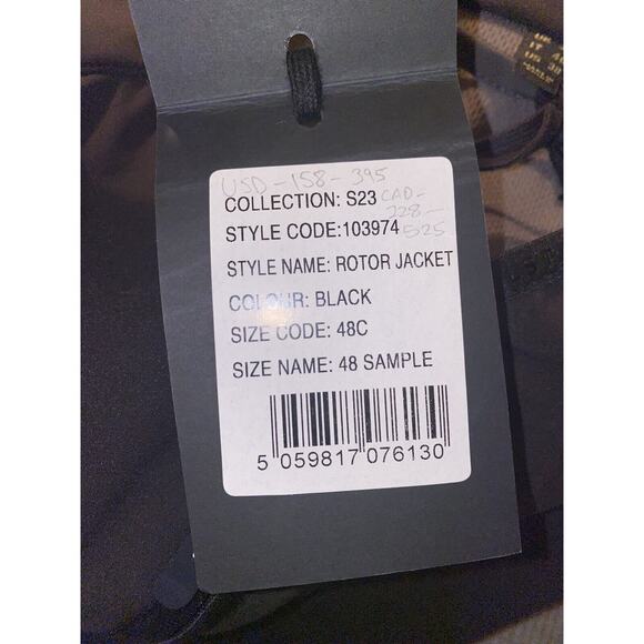 BELSTAFF England Luxury Rotor Bomber Jacket Size 38 IT 48 Sample New Black Nylon - Picture 6 of 11